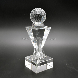 Blank Crystal Golf Sport Award Trophy With Laser Engraved