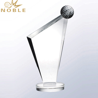 Noble Custom Sports Champion Crystal Golf Trophy