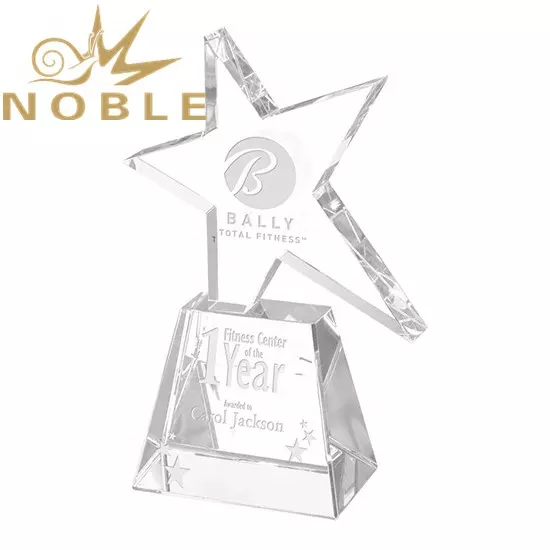 Free Engraving Custom Crystal Rising Star Trophy