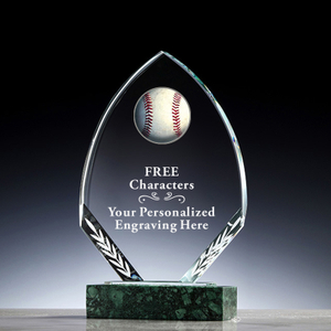 High Quality Outstanding Sports Baseball Trophy Custom Crystal Award for Baseball Sports Clubs