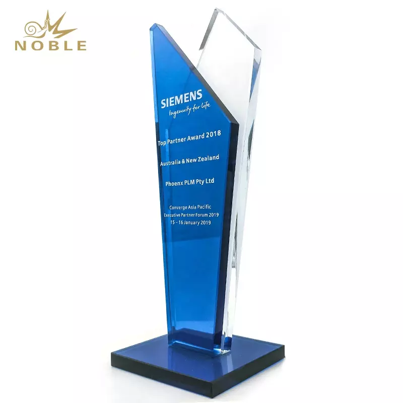 Custom Blue Crystal Top Partner Award As Business Souivenir Gift