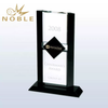  Ebony Diamond Crystal Award Plaque with Black Crystal Accent