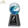 High Quality Marble Base Custom Art Glass Ball Trophy