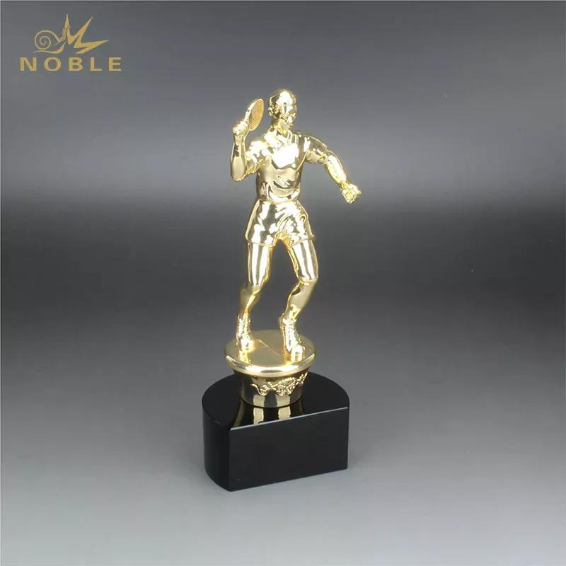 Hot Selling Metal Figurine Ping-Pong Champions Award Custom Table Tennis Sports Trophy 
