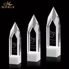Noble Custom Laser Engraving Optical Crystal Cube Tower Trophy