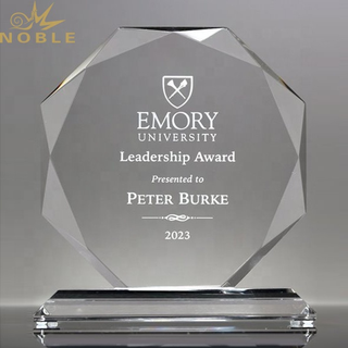 Best Selling Stock Trophy Custom Engraving Crystal Octagon Award