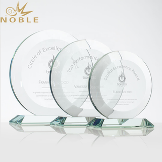 Noble Custom Jade Glass Plate Plaque Award with Free Engraving