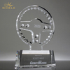Custom Design K9 Crystal Cutout Crystal Steering Wheel Award