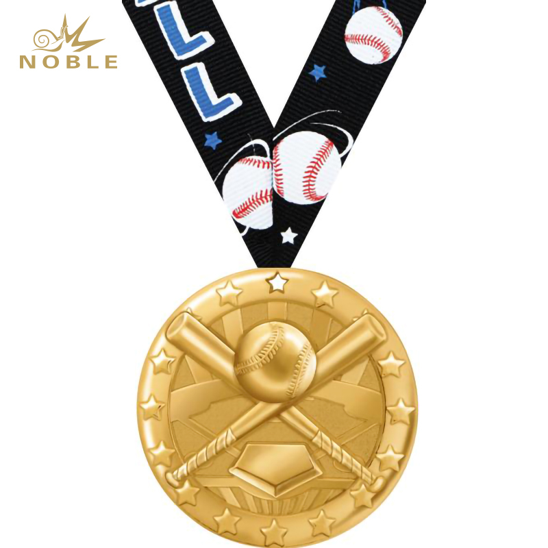 Custom 3D Metal Medal Sports Baseball Blaze Medals