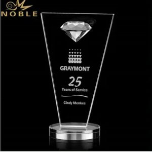Free Engraving Custom Crystal Diamond Plaque Trophy 