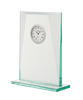Noble Manufacturer Crystal Glass Clock Business Gift Customized Bespoke Logo Office Decoration Trophy Award Hand Craft