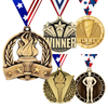 Manufacture Custom Gold Silver Metal Medal Award Competition Zinc Alloy Enamel Marathon Running Medal Sport Medals