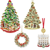 Noble Custom Design Crafted Enamel Ink Metal Brass Christmas Ornament with Your Logo Photo Texts