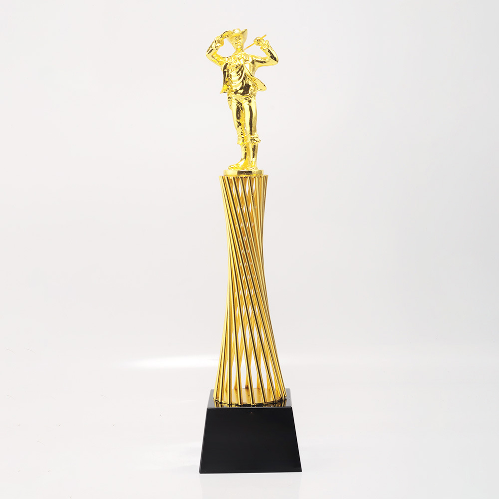 High Quality Gold Silver Bronze Metal Business Gift Custom Logo Golf Trophy Awards