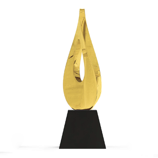 High Quality Customized Shape Gold Silver Bronze Metal Flame Business Gift Custom Logo Trophy Awards
