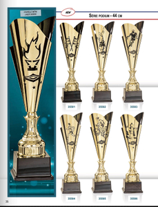 2024 New Design Different Size Custom Made Marble Base Sports Golf Soccer Basketball Marathon Metal Trophy Cup