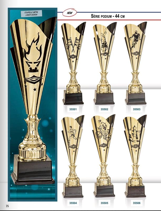 2024 New Design Different Size Custom Made Marble Base Sports Golf Soccer Basketball Marathon Metal Trophy Cup