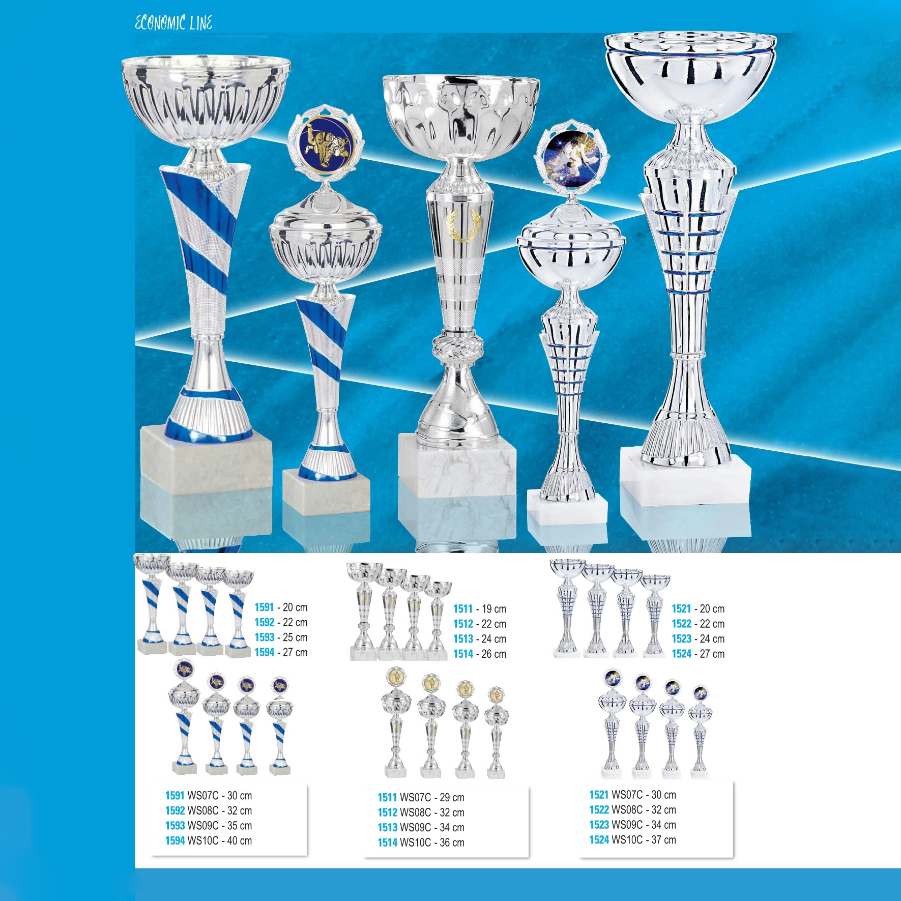 2024 New Design Different Size Custom Made Marble Base Sports Golf Soccer Basketball Marathon Custom Insert Logo Silver Metal Trophy Cup 