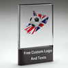 Noble Manufacturer Wholesale UK Gift Personalized Sports Soccer Black Crystal Glass Trophy Award