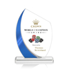 Noble Wholesale Cheap Different Color Options Outdoor Sports Business Gift Custom Personalized Logo Glass Trophy Award Plaque