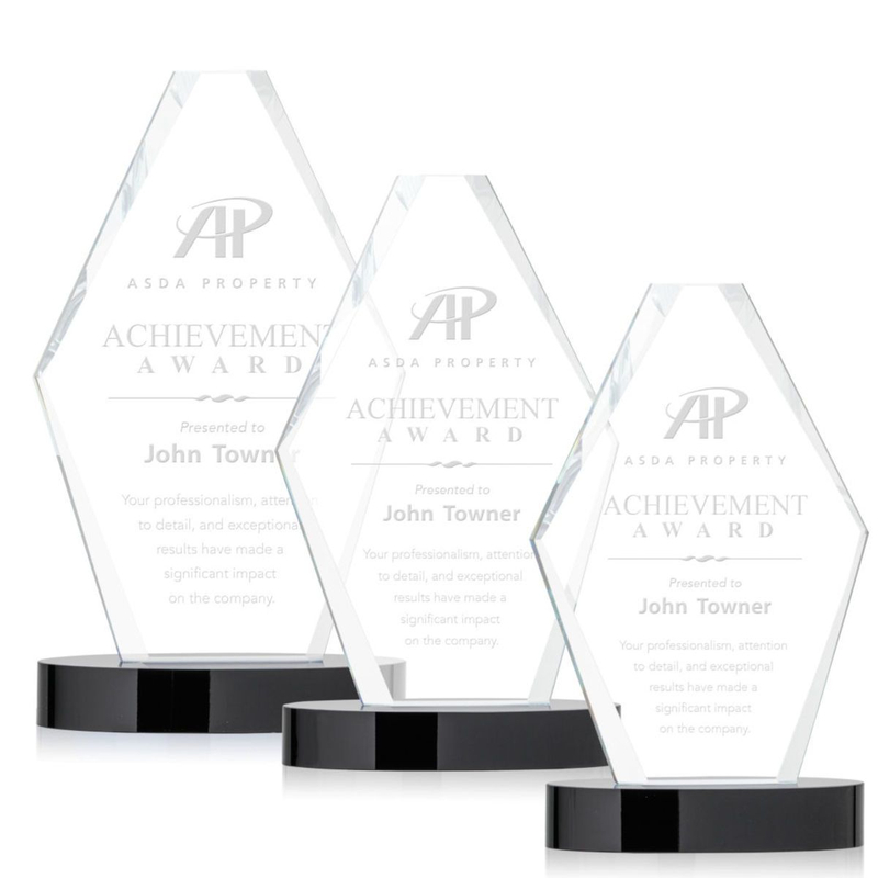 Noble Wholesale Cheap Different Color Options Outdoor Sports Business Gift Custom Personalized Logo Glass Trophy Award Plaque