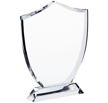 Noble Honor Shield Crystal Glass Outdoor Sports Customized Personalized Bespoke Logo Golf Trophy Award