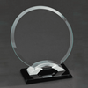 Noble High Quality Round Crystal Glass Business Gift Sports Awards Custom Bespoke Logo Golf A Hole in One Metal Base Trophy Hand Craft