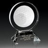 Noble High Quality Round Crystal 3D Laser Business Gift Sports Awards Custom Bespoke Logo Golf A Hole in One Trophy Hand Craft