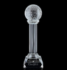 Noble Crystal Golf Ball Custom Logo Crystal Glass Pieces Golf Trophy Award
