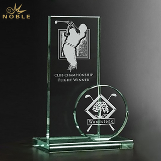 Noble Manufacturer Crystal Glass Outdoor Sports Gift Customized Personalized Bespoke Logo Golf Trophy Award Craft
