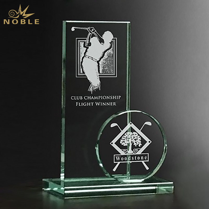 Noble Manufacturer Crystal Glass Outdoor Sports Gift Customized Personalized Bespoke Logo Golf Trophy Award Craft