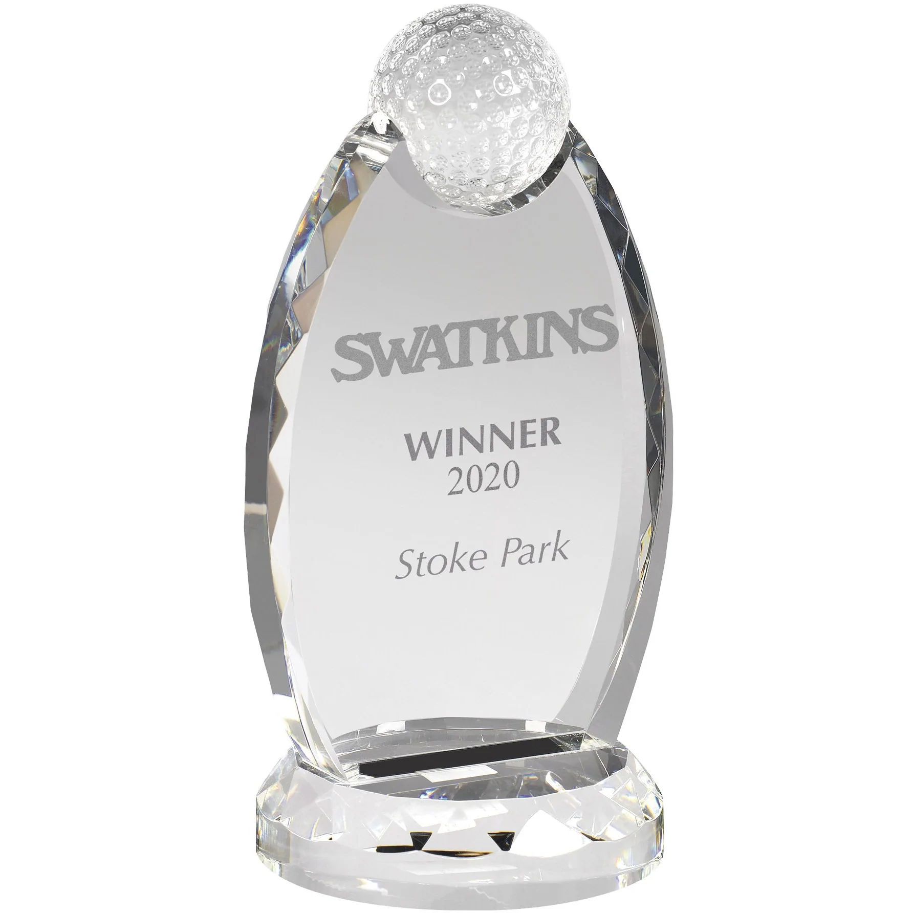 Noble Golf Ball Crystal Glass Sports Gift Customized Personalized Bespoke Logo Golf Trophy Award