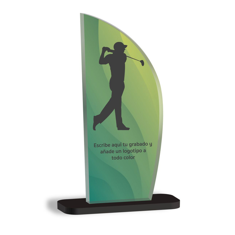 Noble High Quality K9 Crystal Business Gift Sports Awards Custom Bespoke Logo Golf A Hole in One Trophy Hand Craft