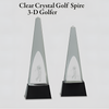 Noble High Quality Crystal Glass Business Gift Sports Awards Custom Bespoke Logo Golf A Hole in One Trophy Hand Craft