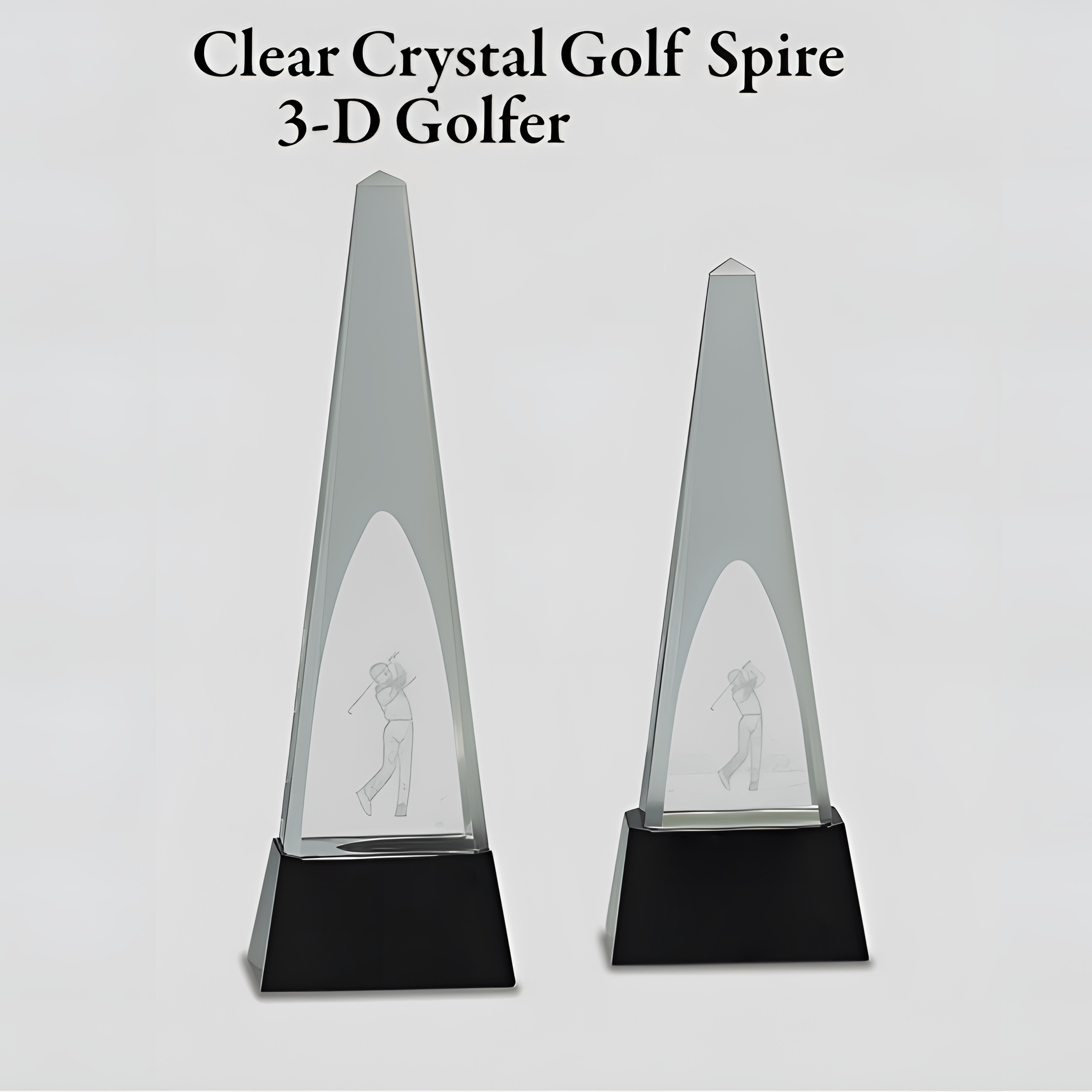 Noble High Quality Crystal Glass Business Gift Sports Awards Custom Bespoke Logo Golf A Hole in One Trophy Hand Craft