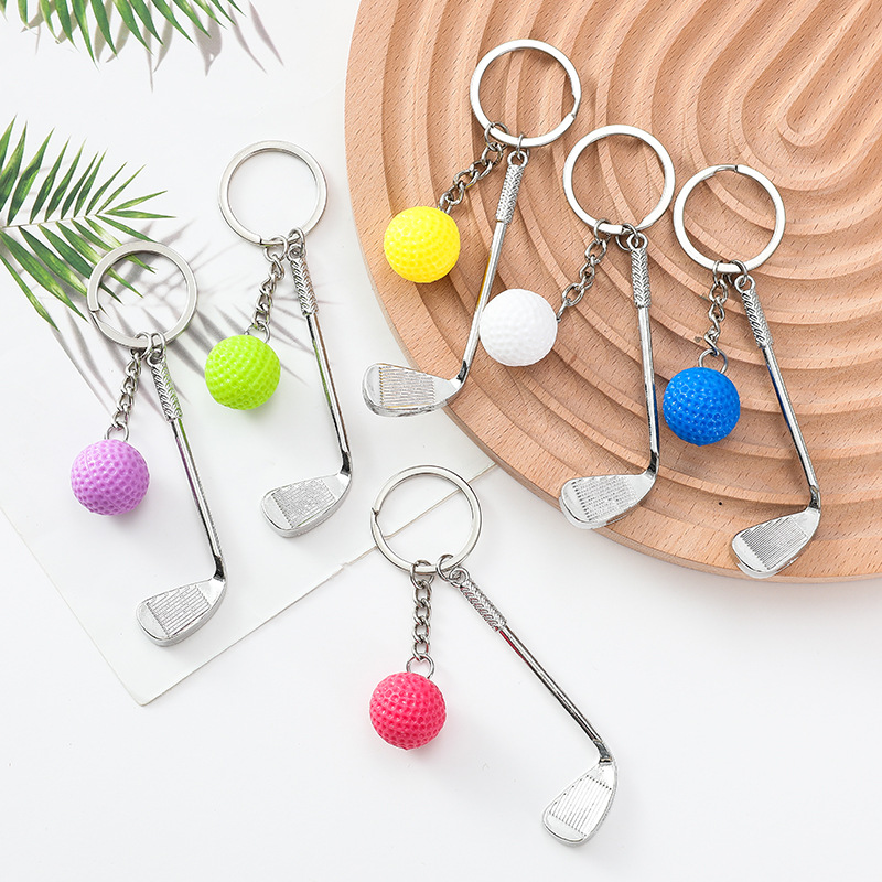 Noble High Quality Business Gift Sports Awards Custom Bespoke Logo Golf A Hole in One Trophy key Chain