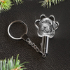 Noble Crystal Cat Paw With 3D Laser Engraving Picture Inside Cat Paw Pet Gift LED Key Chain