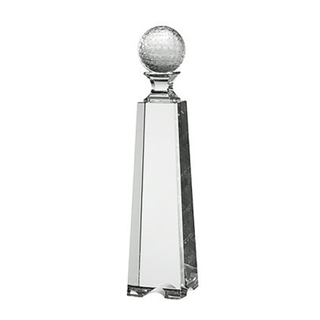 Noble Manufacturer Golf Ball Crystal Glass Outdoor Sports Gift Customized Personalized Bespoke Logo Golf Trophy Award Hand Craft