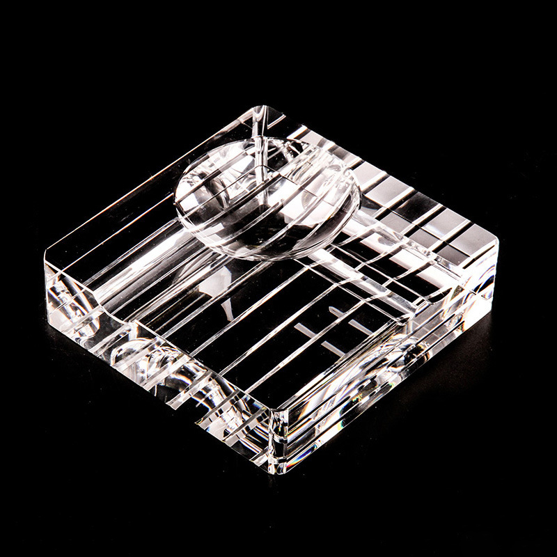 Noble Optical Crystal Award Trophy Award Custom Logo Business Office Gift Ashtray Hand Craft