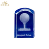 Noble Crystal Cube 3D laser Custom Logo Golf Trophy Awards