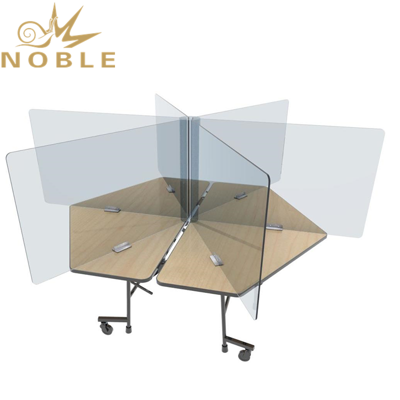 Noble Customized Plexi Glass Sneeze Guard Clear Acrylic Hexagon Table Divider
