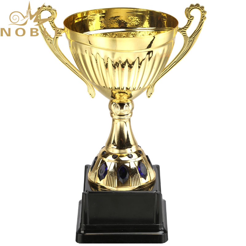 Custom New Metal Cup Trophy with Blue Diamond 
