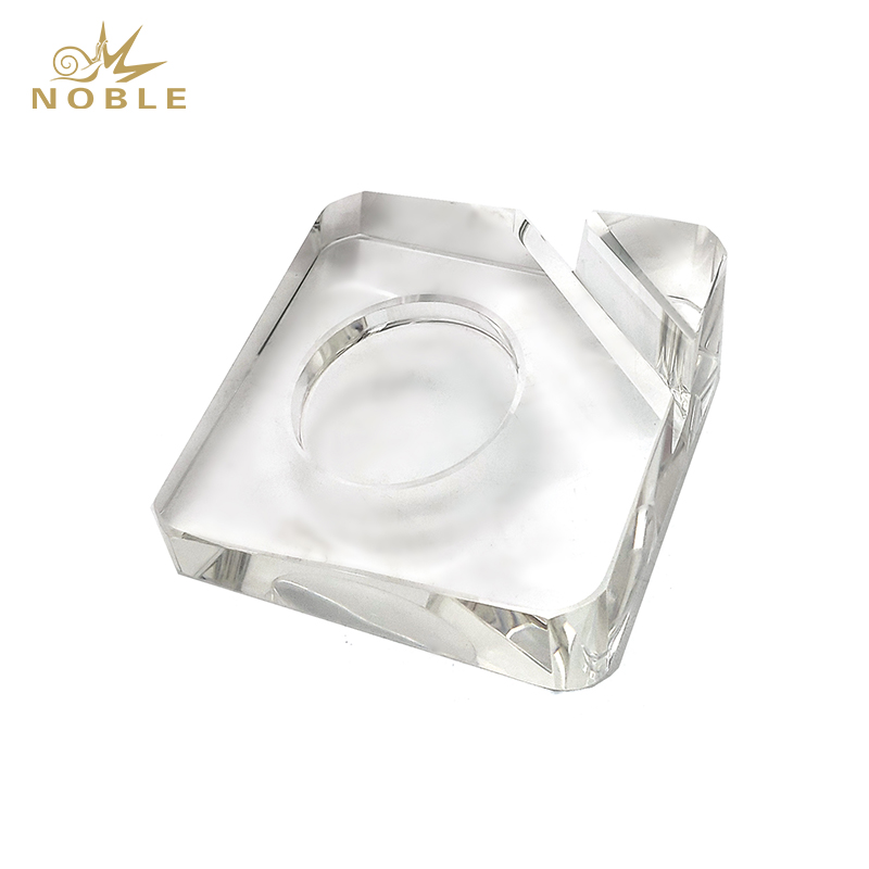 Custom Crystal Business Gift Crystal Name Card Holder with Clock