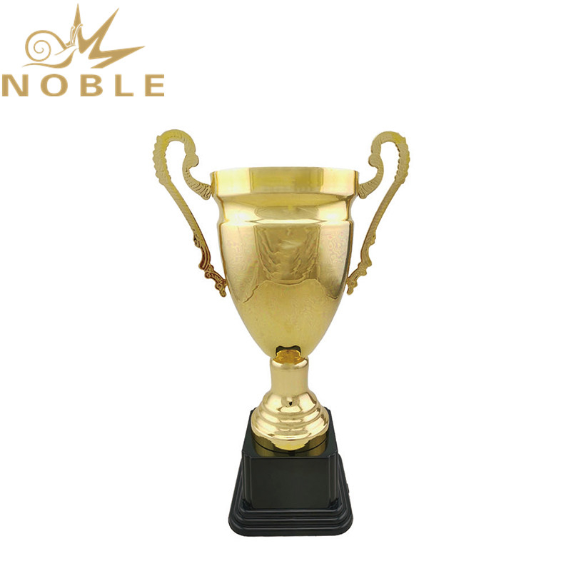 Shiny Gold Simple Metal Cup Custom Sports Trophy for Badminton Games