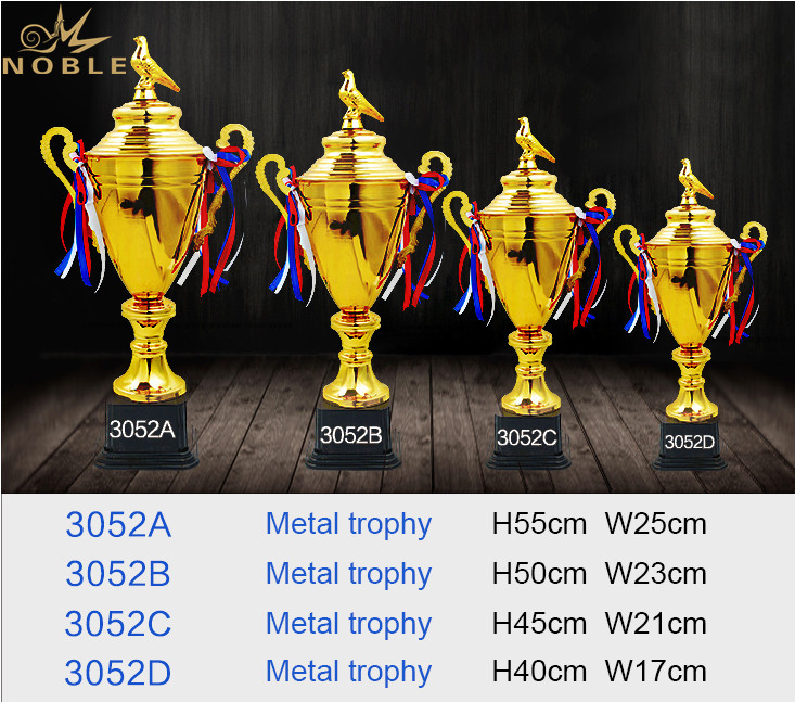 Elegant New Design Custom Metal Cup Trophy with Pigeon Figurine on Top