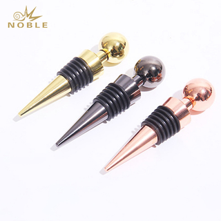 Custom Reusable Metal Wine Beverage Bottle Stoppers Ball Shape Wine Plugs Bottle Stopper