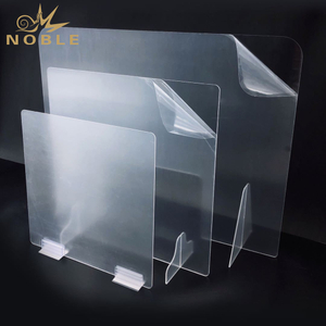 Custom Social Distancing Protective Sneeze Guards Portable Acrylic Plexiglass Freestanding Shield Desk Sneeze Guard