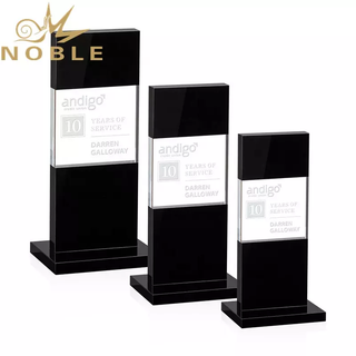  New Design Free Engraving Black Crystal Plaque Custom Award