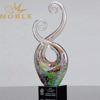 High Quality Best Selling Party Twist Art Glass Award