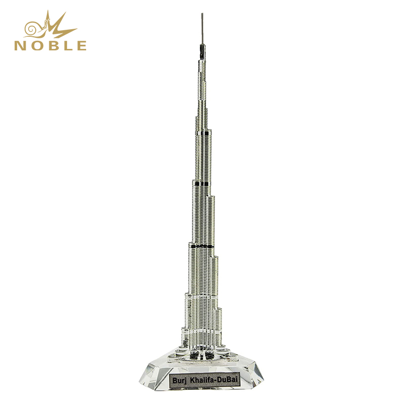 Noble High Quality Custom 3D Crystal Building Model Dubai Famous Landmark Crystal Replica Tourist Souvenir Gifts